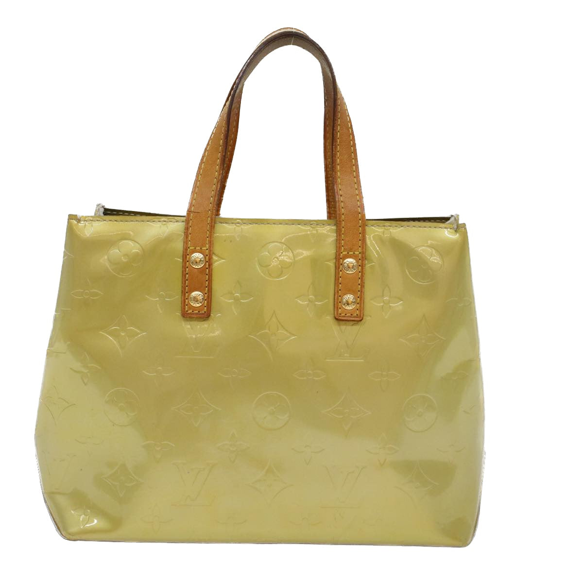 LOUIS VUITTON Monogram Vernis Reade PM Hand Bag Gris M91145 LV  47984