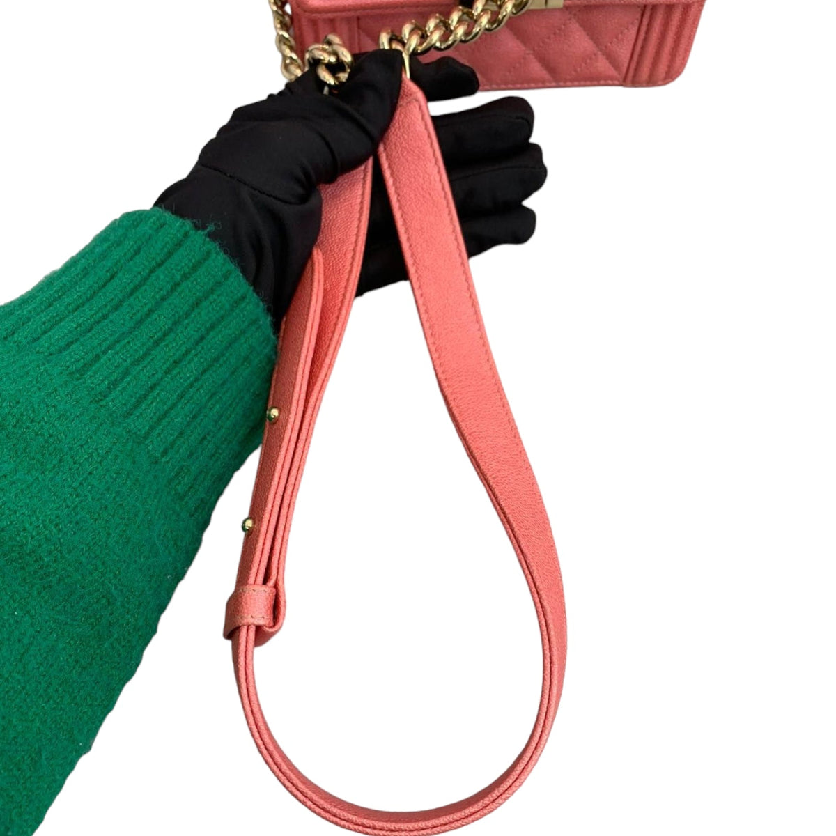 Vertical North South Boy Flap Bag Pink GHW