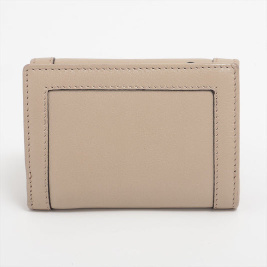 Gucci Bamboo 658633 Leather Compact Wallet Beagle