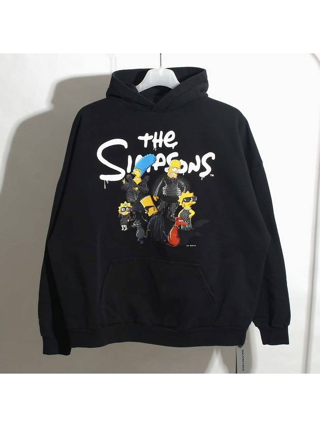 Luxury Balenciaga  The Simpsons Printed Hoodie Black