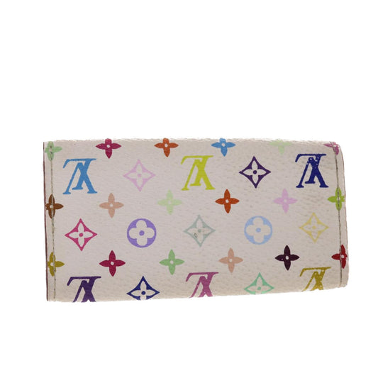 LOUIS VUITTON Monogram Multicolor Multi Cles 4 Key Case White M60043 Auth 48068