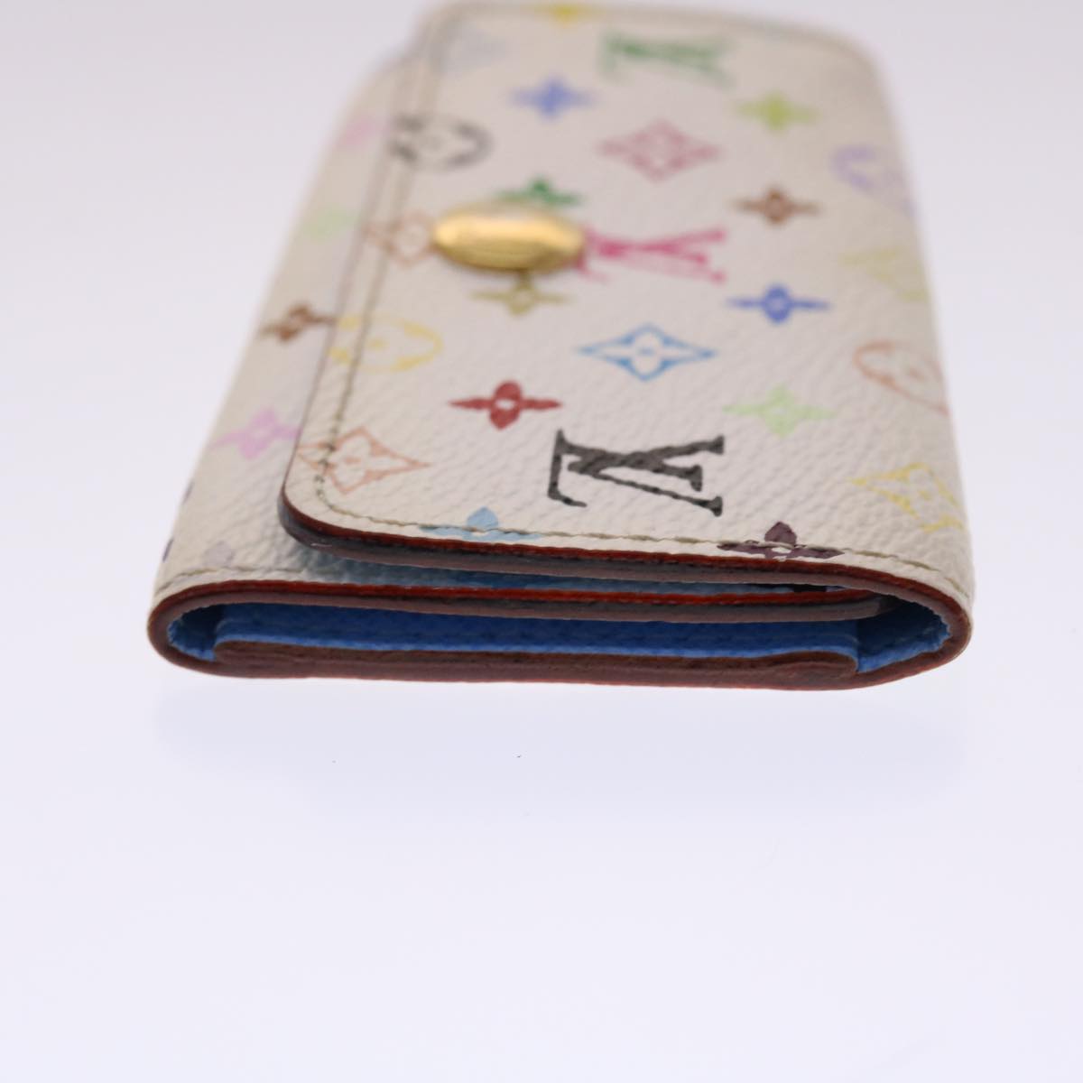 LOUIS VUITTON Monogram Multicolor Multi Cles 4 Key Case White M60043 Auth 48068