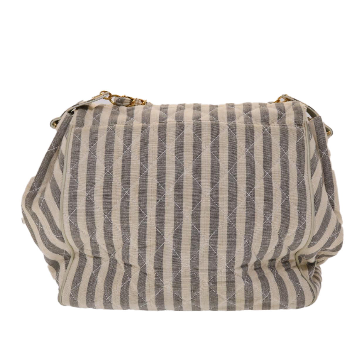 Top Quality Chanel Matelasse Shoulder Bag Canvas Light Blue White CC Auth 48071A