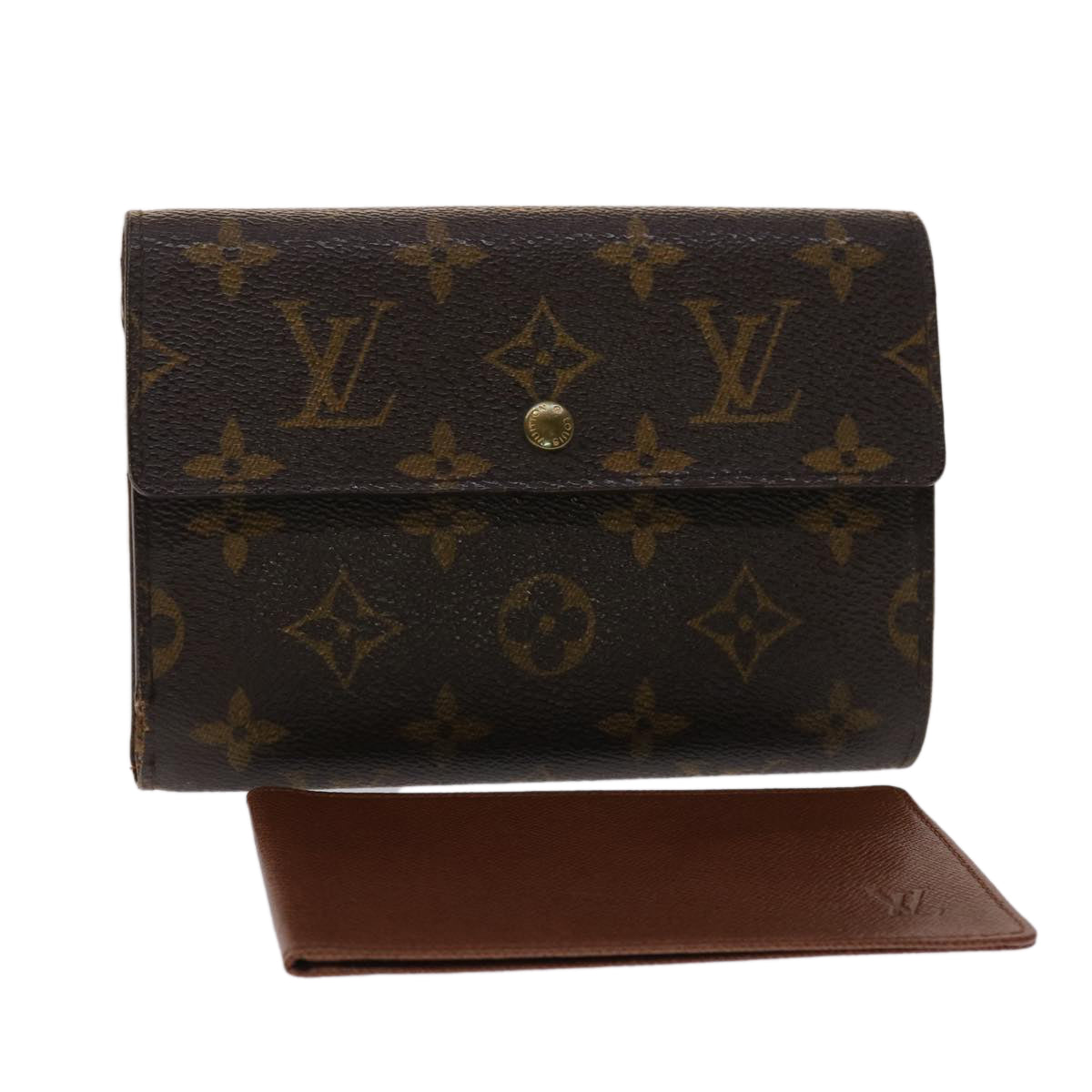 LOUIS VUITTON Monogram Porte Tresor Etui Papie Wallet M61202 LV  48092
