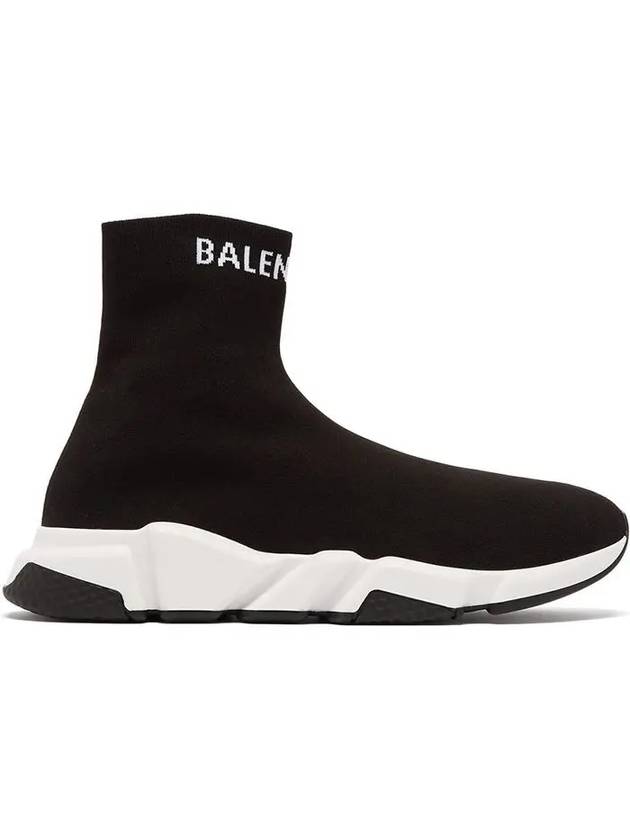 Luxury Balenciaga  Speed Logo High Top Sneakers Black