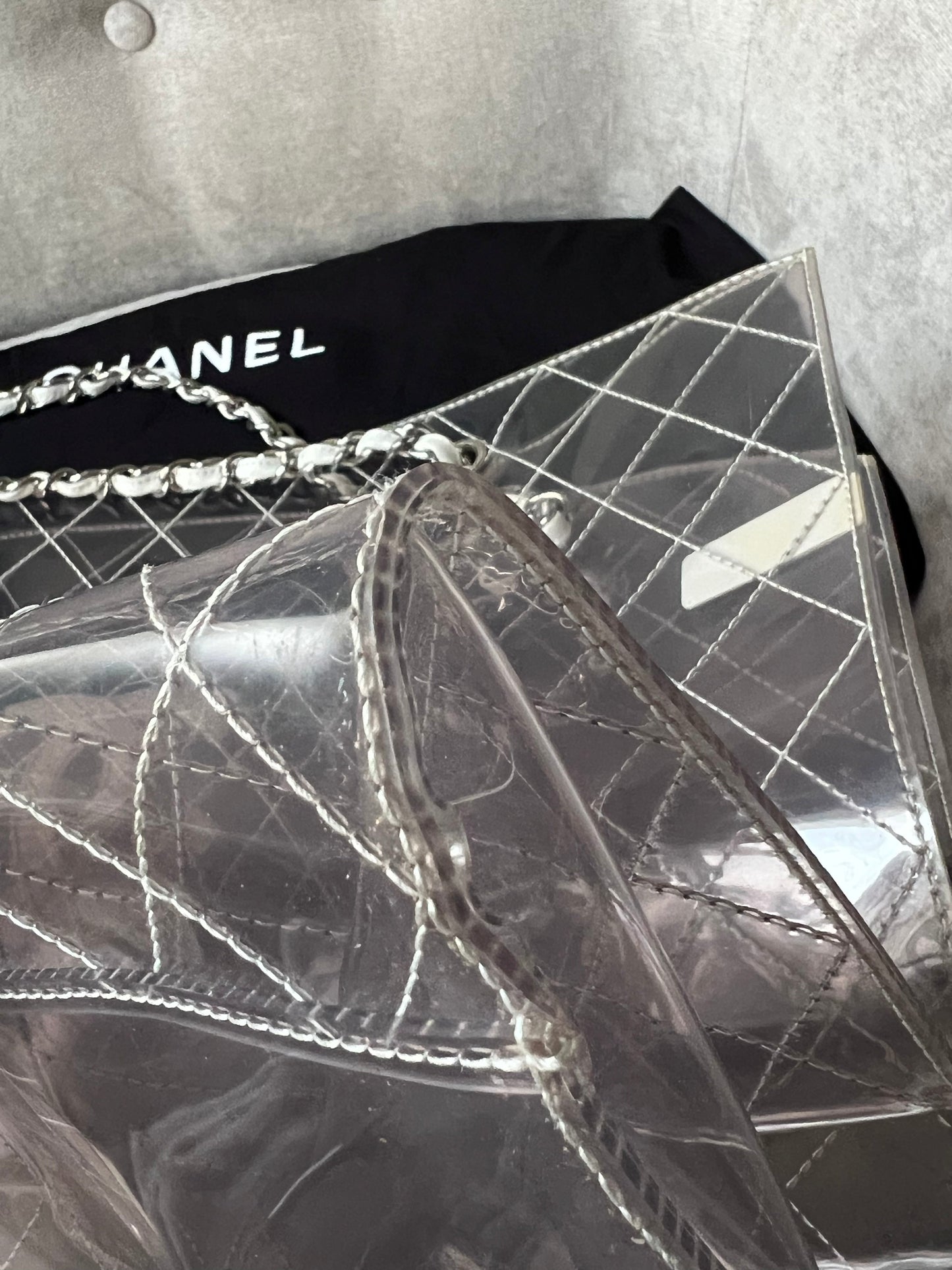 Chanel Quilted Large See Through CC Tote