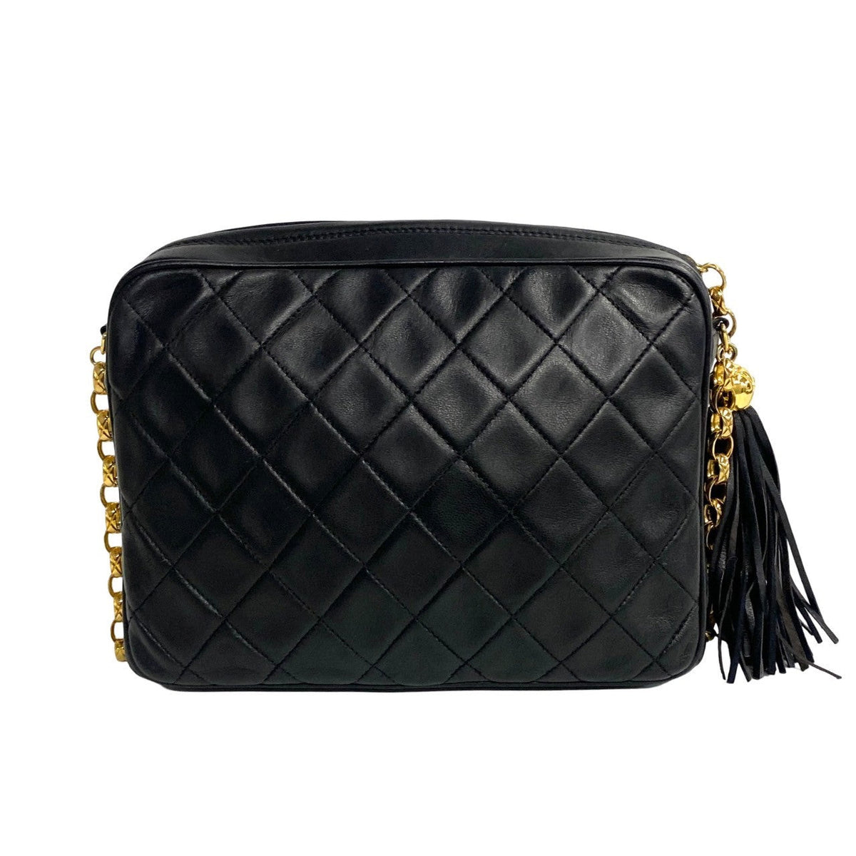 CHANEL Shoulder Bag leather black