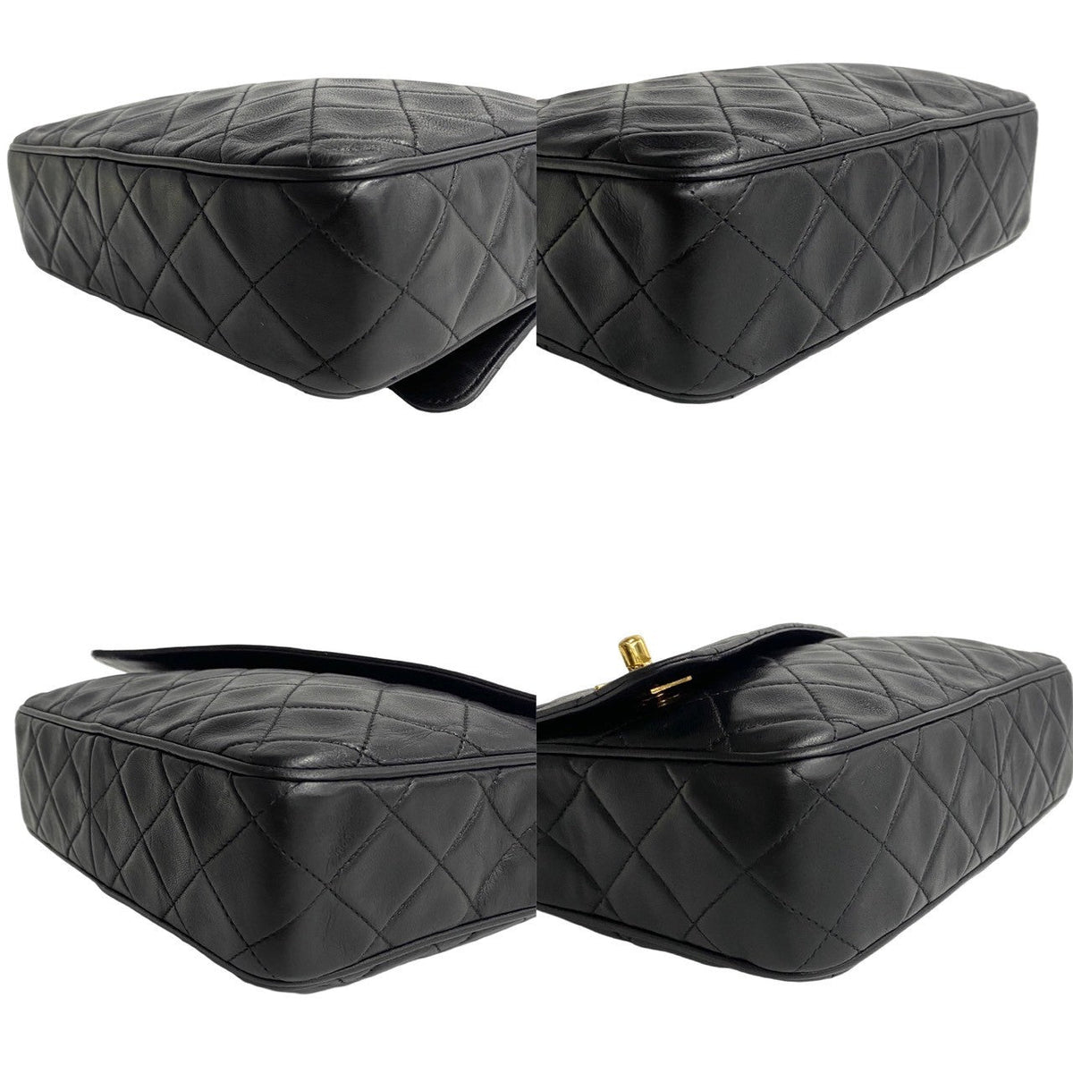 CHANEL Shoulder Bag leather black