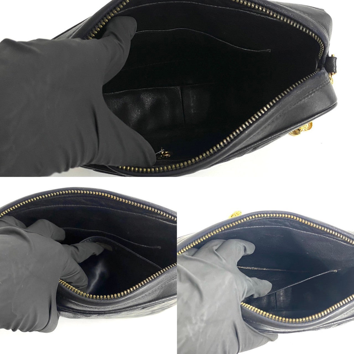 CHANEL Shoulder Bag leather black