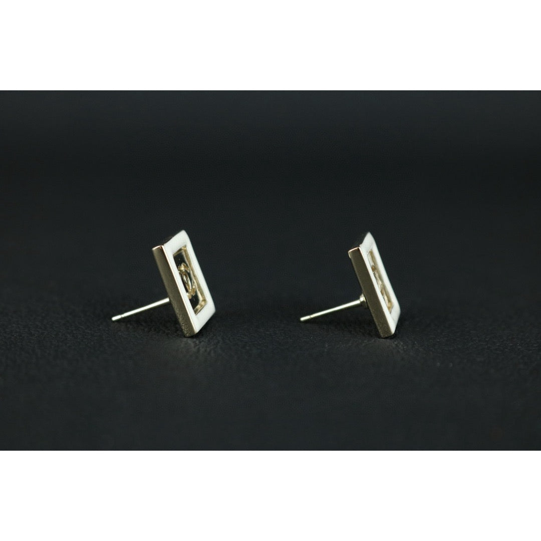 Excellent（Rank SA）｜ CHANEL Coco Mark Square Earrings｜F25032501