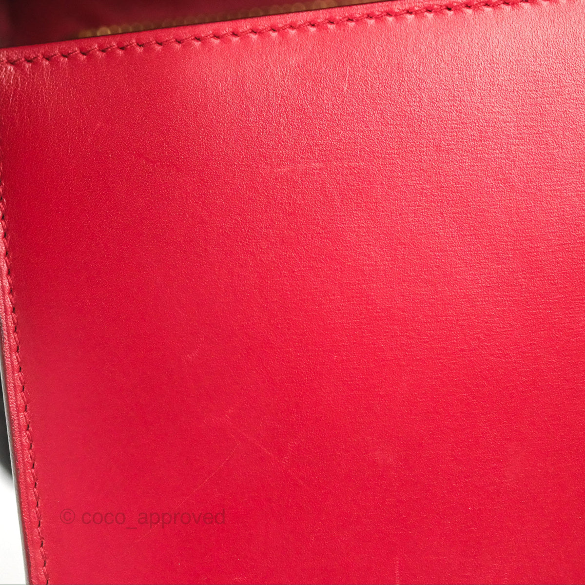 Celine Medium Classic Box Flap Red Calfskin