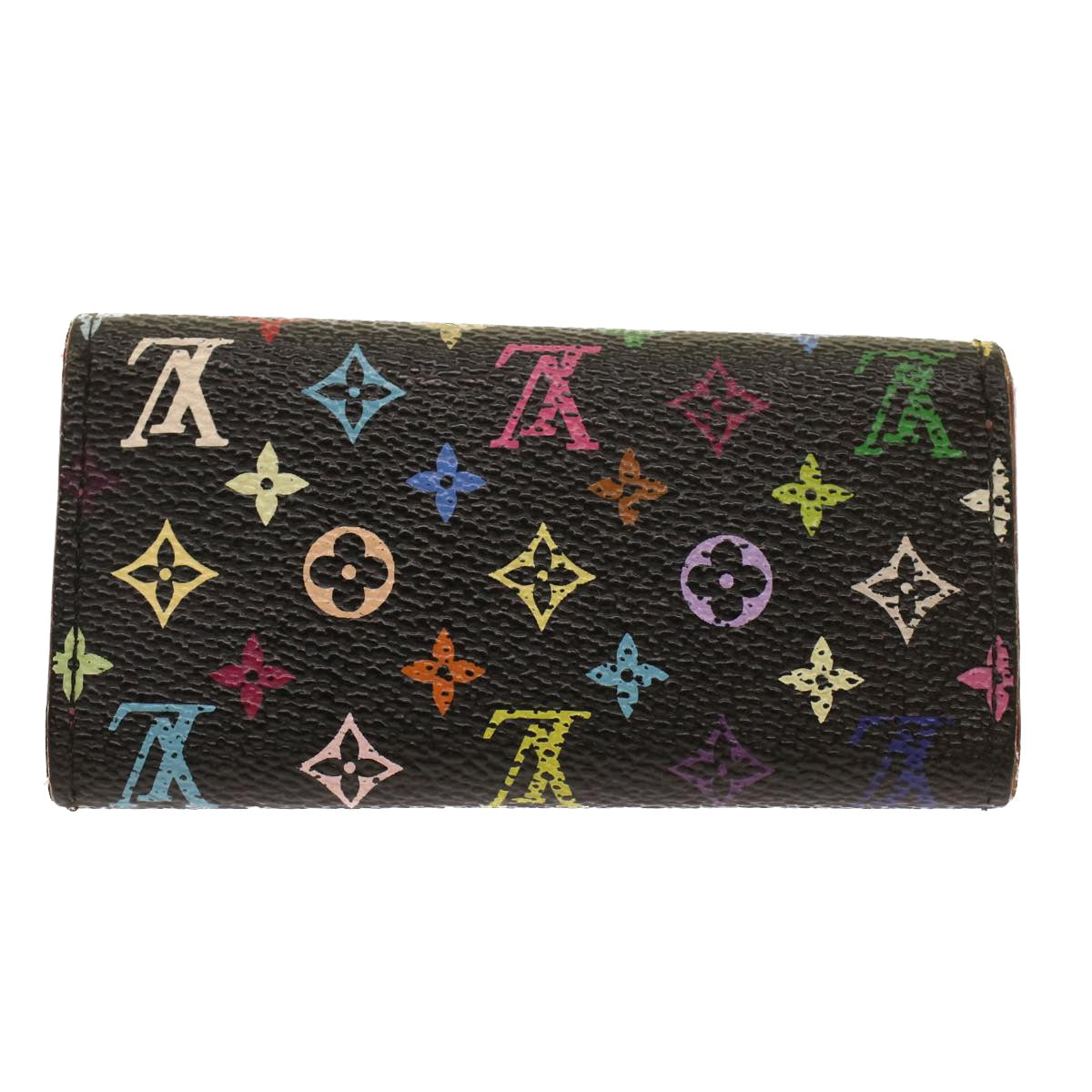 LOUIS VUITTON Monogram Multicolor Multicles 4 Key Case Black M60044 Auth 48631