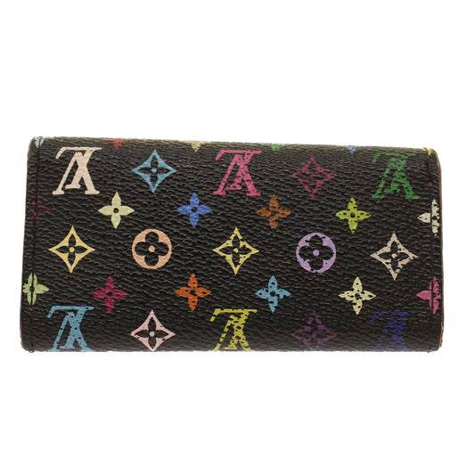 LOUIS VUITTON Monogram Multicolor Multicles 4 Key Case Black M60044 Auth 48631
