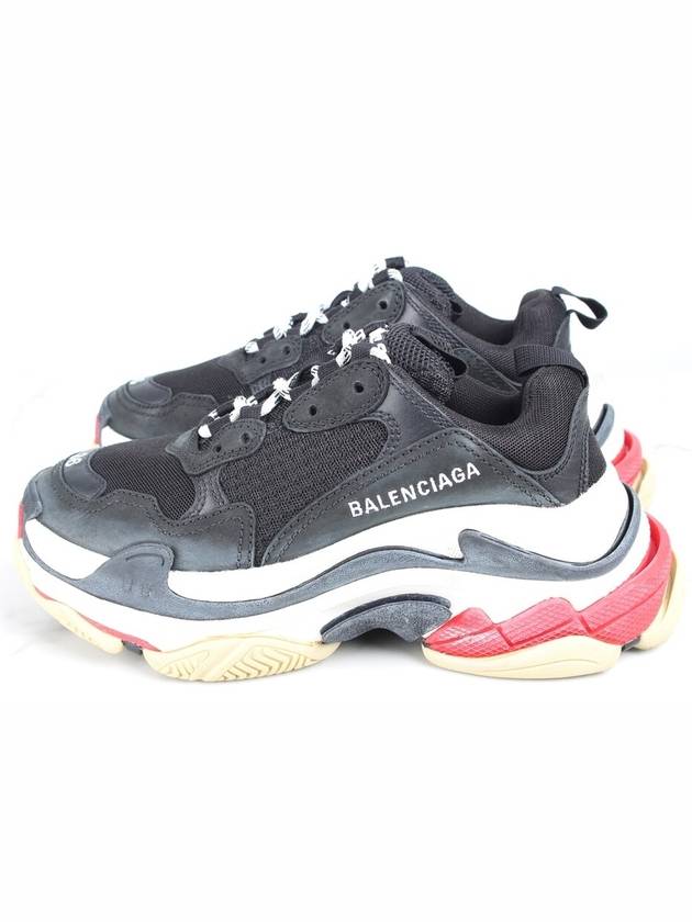 Luxury Balenciaga  Triple S black red sneakers 35 5 225