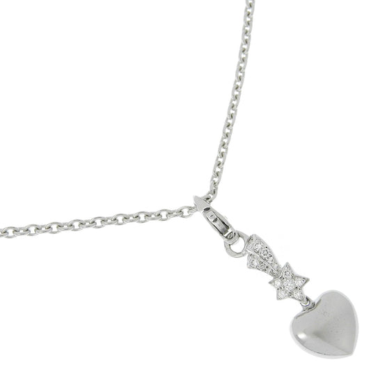Chanel Comet Necklace K18 White G Heart  10.1g Comet  A+ Ranked Comet Collar
