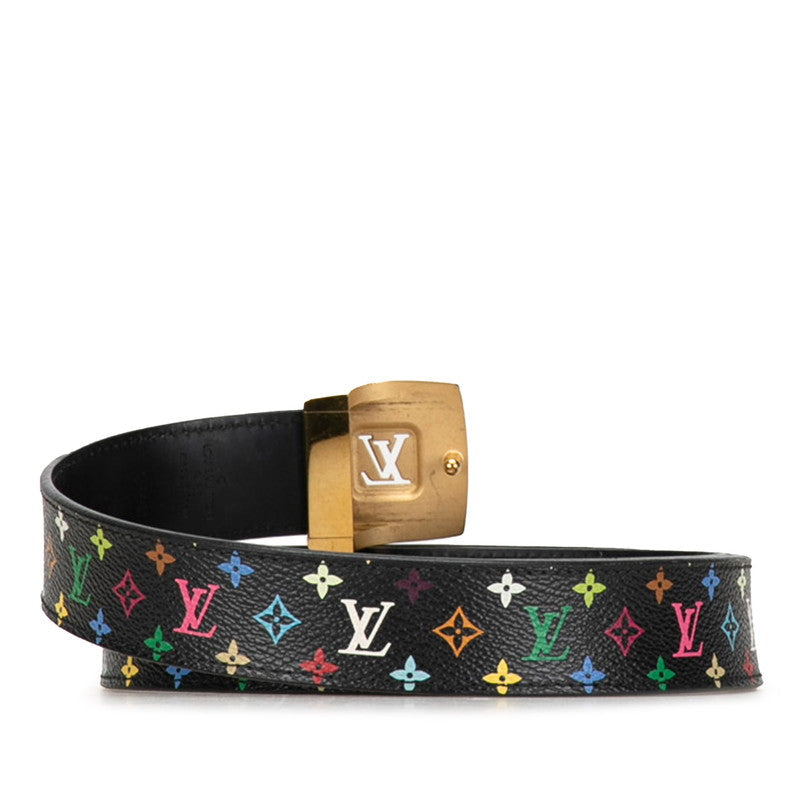 Louis Vuitton Multicolor Sandwich LV Cut Belt 80/32 M6890 Black PVC Leather  Louis Vuitton