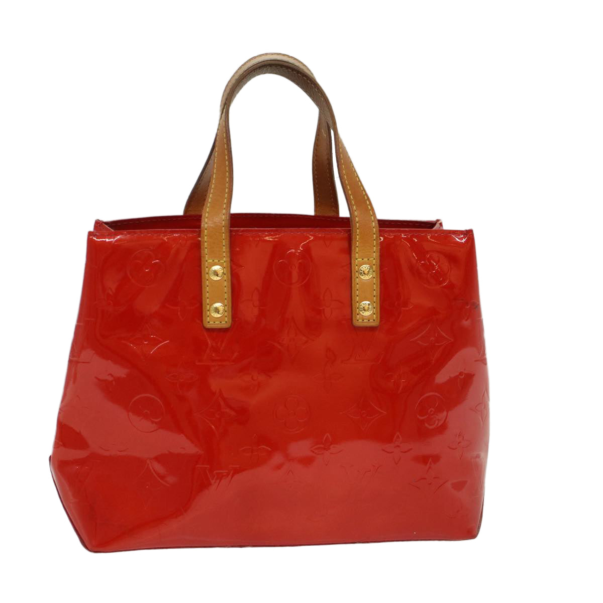LOUIS VUITTON Monogram Vernis Reade PM Hand Bag Red M91336 LV  48833