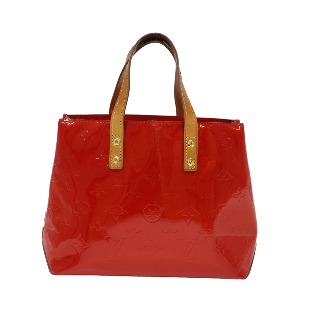 LOUIS VUITTON Monogram Vernis Reade PM Hand Bag Red M91336 LV  48833