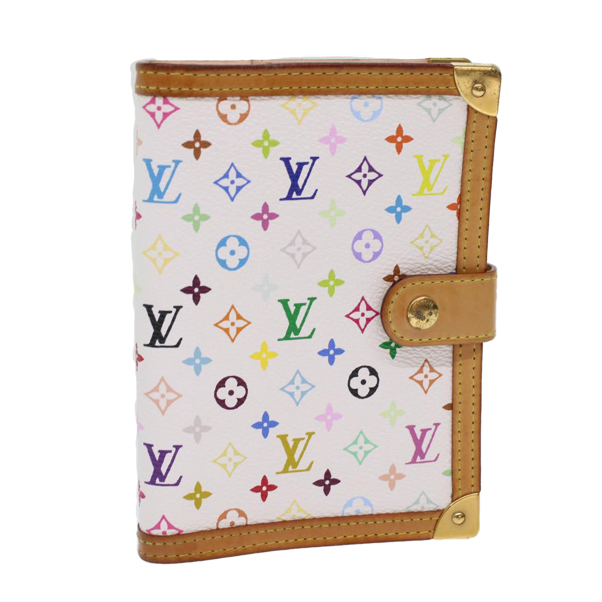 LOUIS VUITTON Multicolor Agenda PM Day Planner Cover White R21074 LV  48883