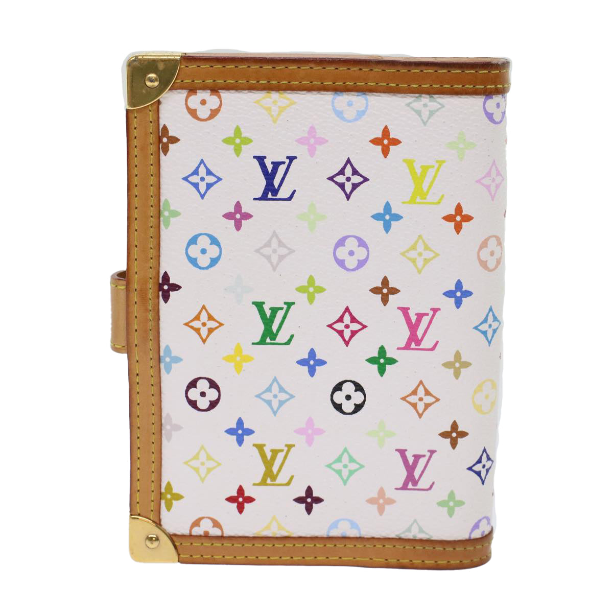 LOUIS VUITTON Multicolor Agenda PM Day Planner Cover White R21074 LV  48883