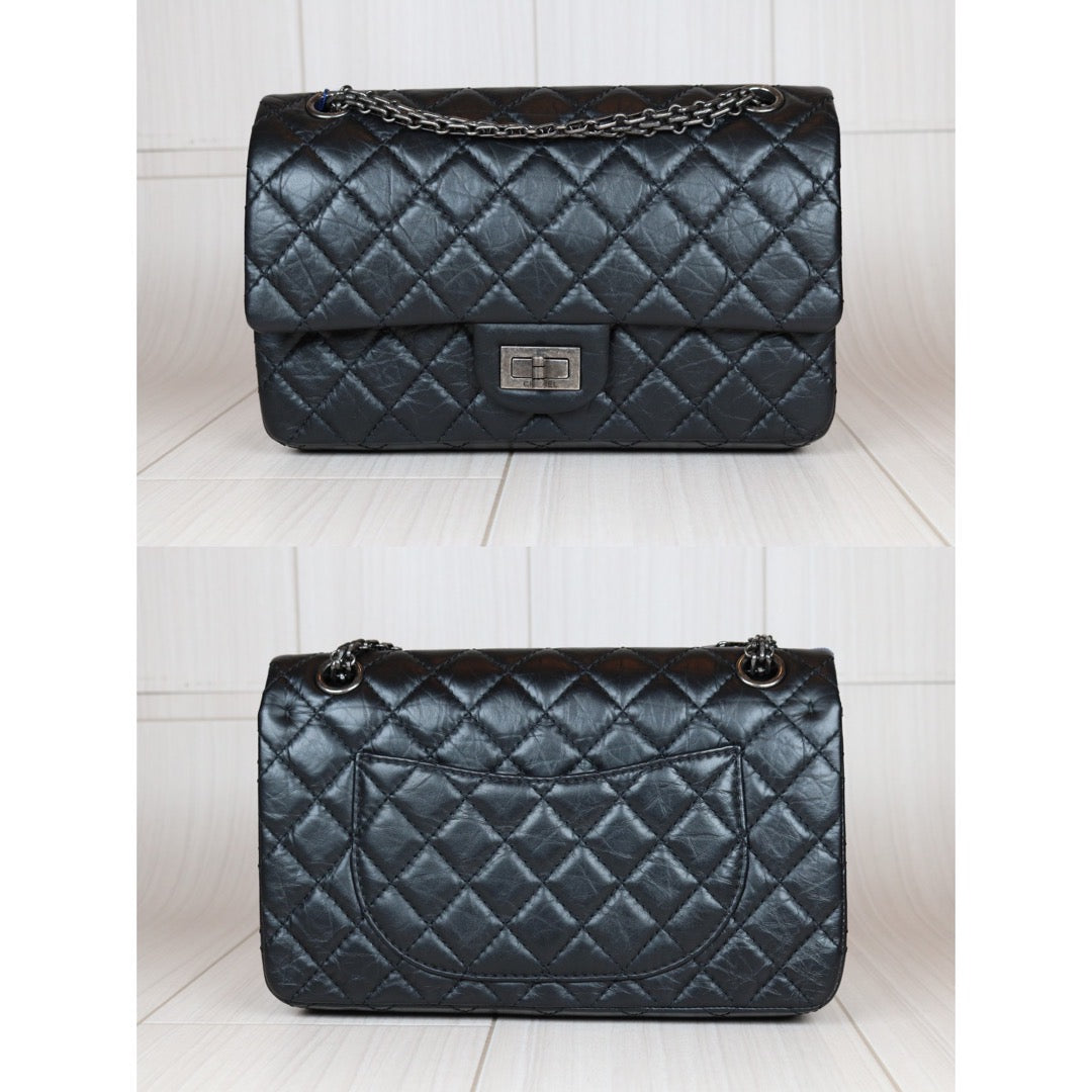 Rank A｜ CHANEL 2.55 Matelasse Small Black Chain Shoulder Bag Made in 2013-2014Year｜S24062101
