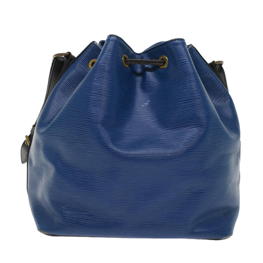 LOUIS VUITTON Epi Petit Noe Shoulder Bag Bicolor Black Blue M44152  48974