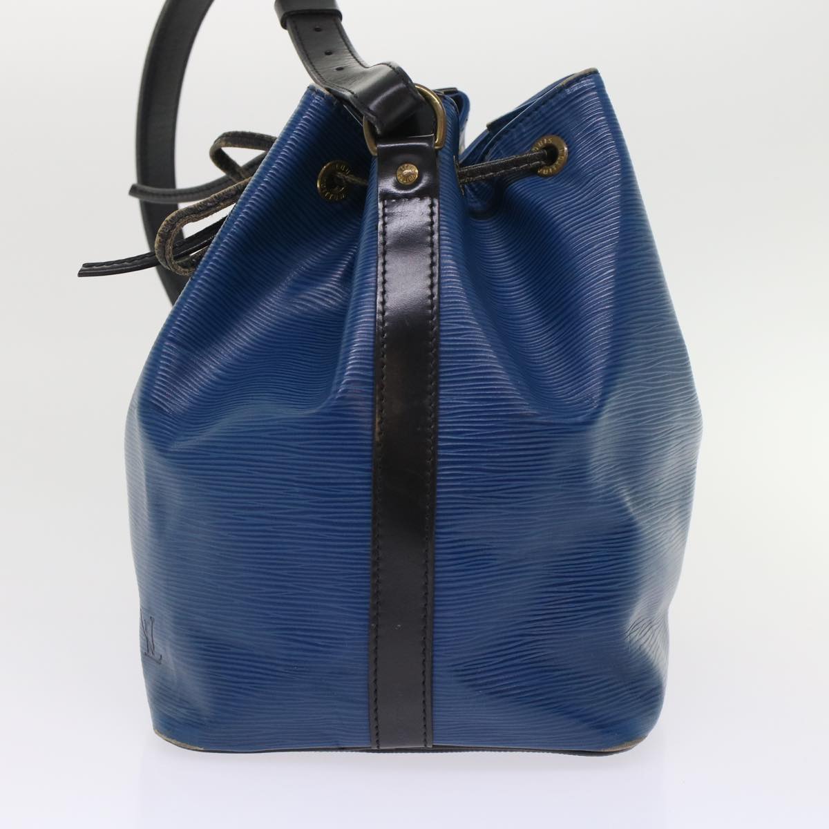 LOUIS VUITTON Epi Petit Noe Shoulder Bag Bicolor Black Blue M44152  48974
