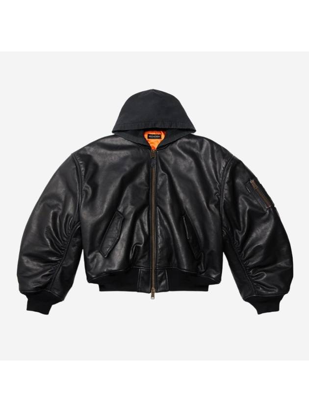 Luxury Balenciaga  Hoodie Bomber Black