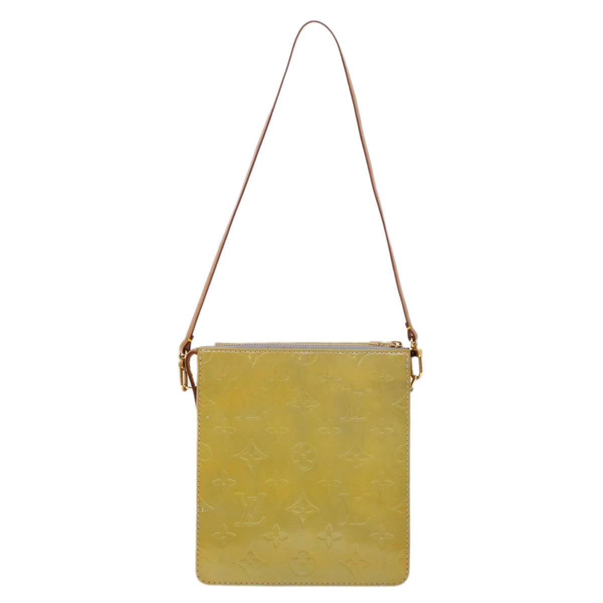 LOUIS VUITTON Monogram Vernis Motto Accessory Pouch Gris M91030 LV  48992