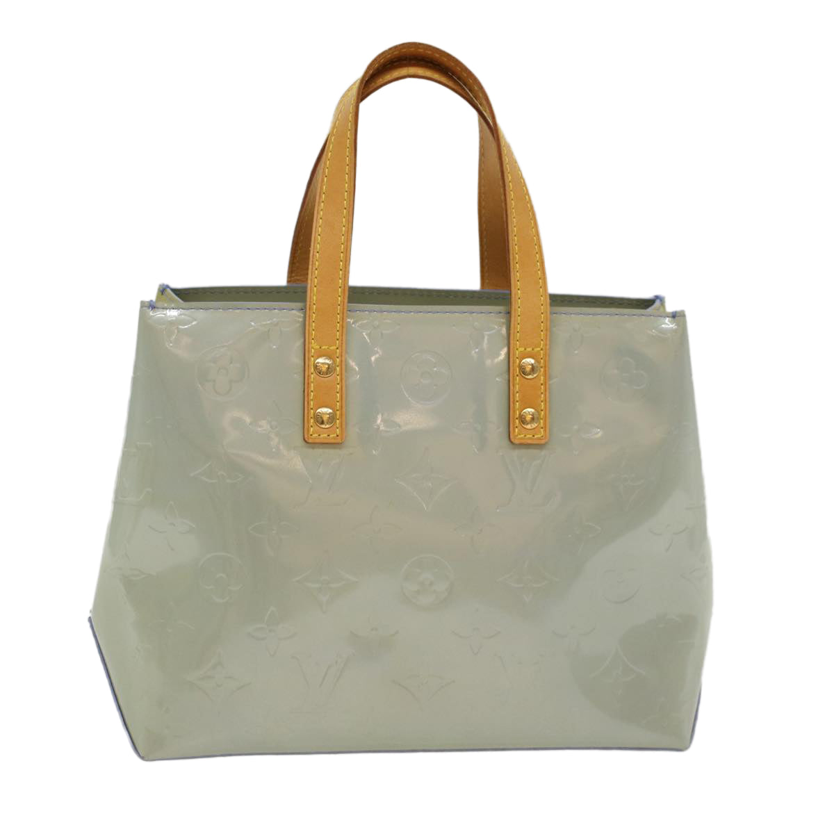 LOUIS VUITTON Monogram Vernis Reade PM Hand Bag Baby Blue LV  48999