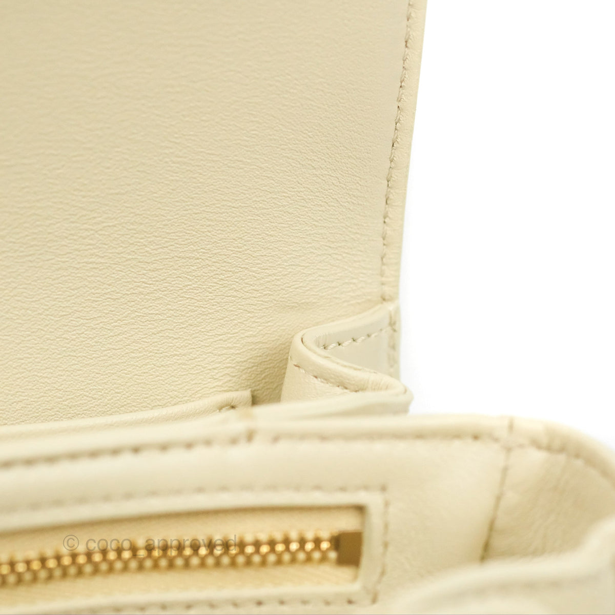 Celine Medium Triomphe Bag Limestone Shiny Calfskin