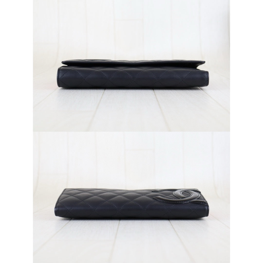 Excellent（Rank SA）｜ CHANEL Cambon Long Wallet Black  Made In 2014-2015 Year｜S24121010