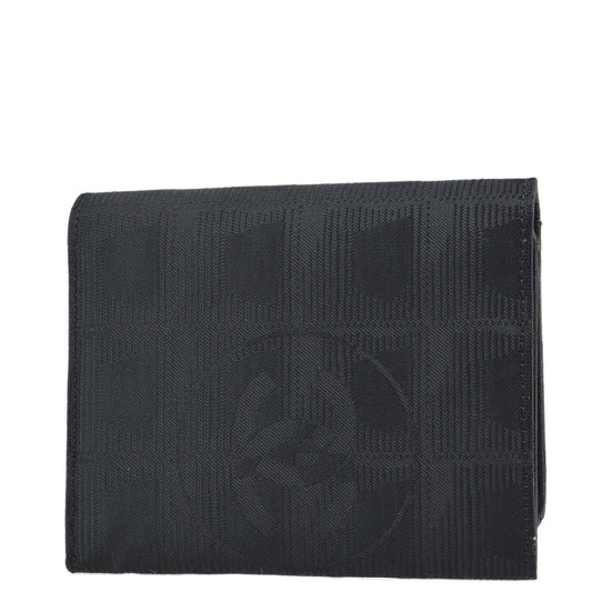 Chanel 2001-2003 New Travel Line Trifold Wallet Black