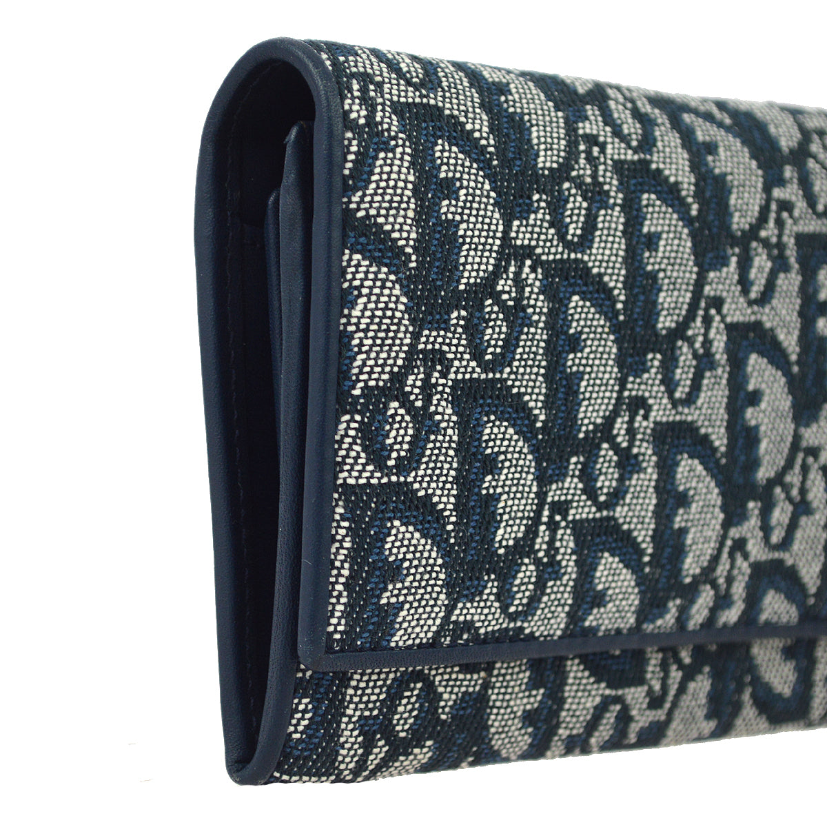 Christian Dior Navy Trotter Long Wallet Purse