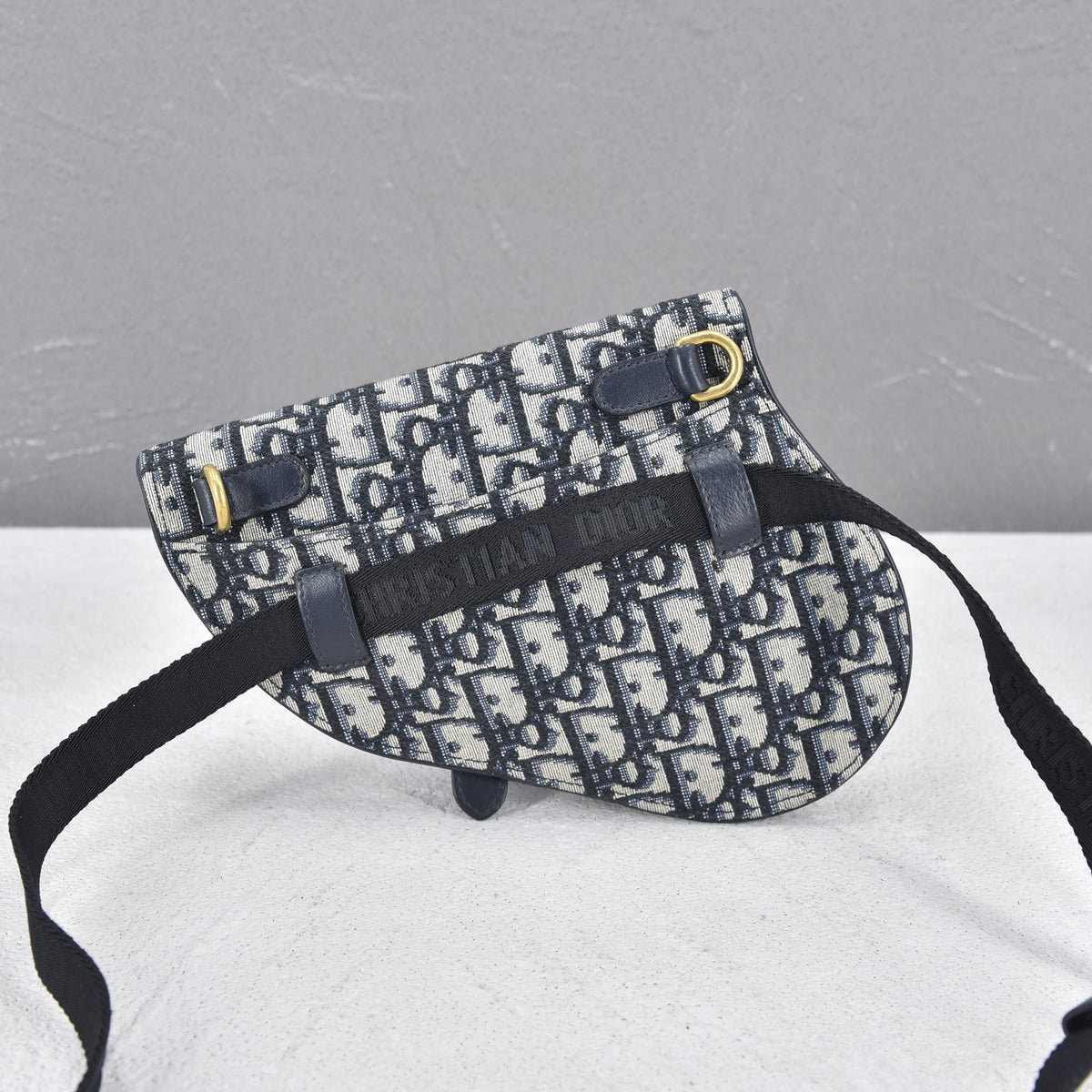 Oblique Canvas Saddle Belt Bag