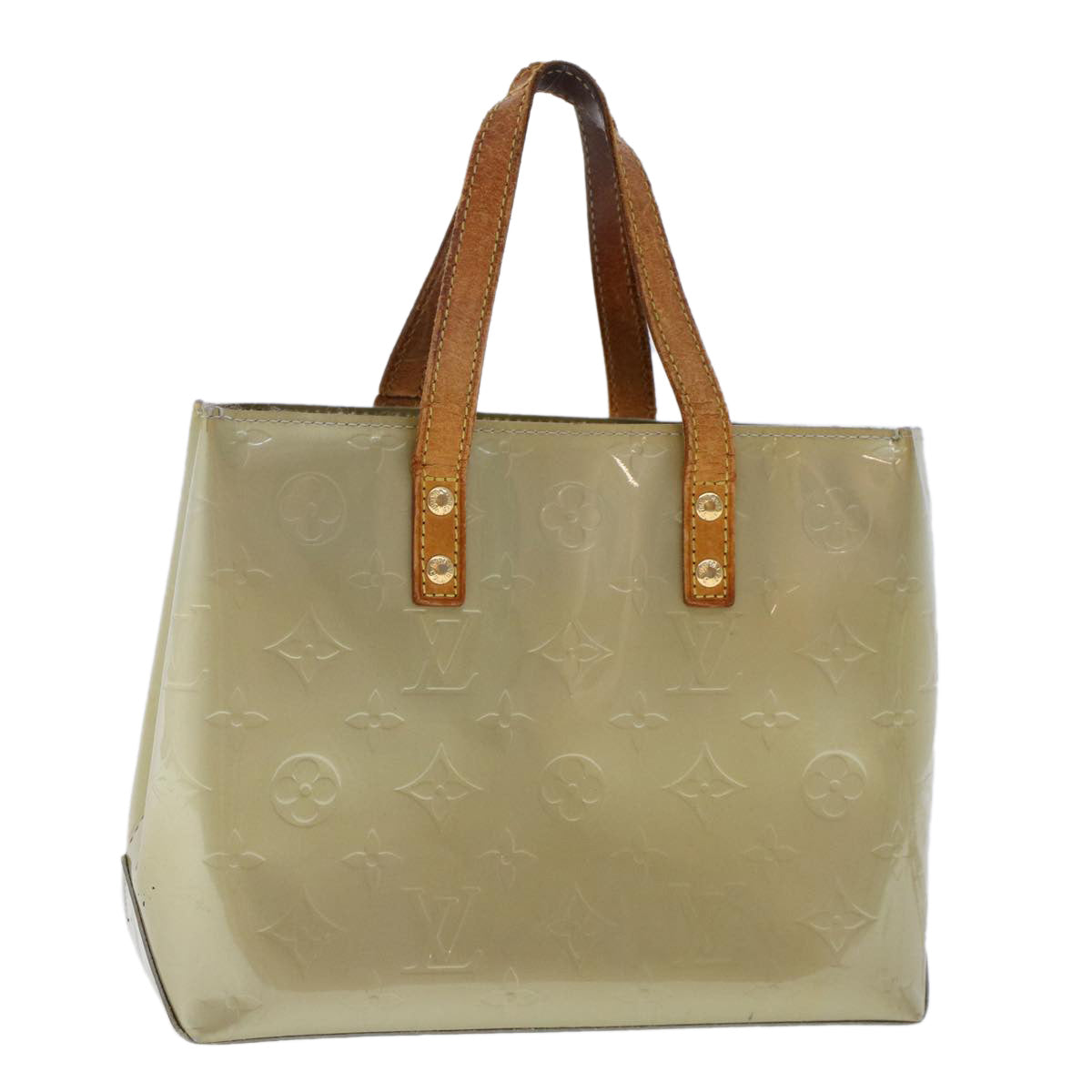 LOUIS VUITTON Monogram Vernis Reade PM Hand Bag Gris M91145 LV  49000