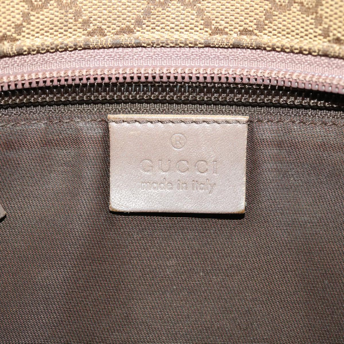 Gucci GG Canvas Sherry Line Shoulder Bag Beige Pink  49065