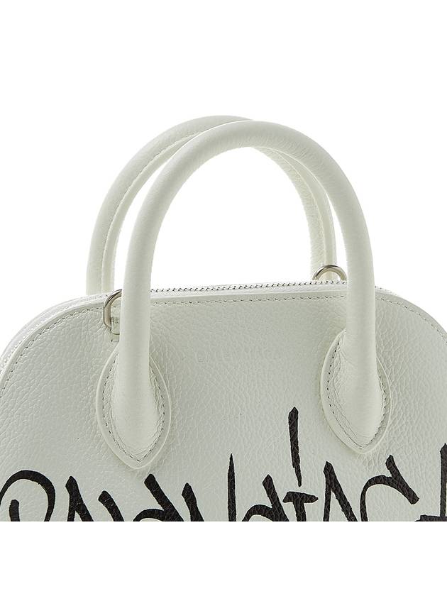 Luxury Balenciaga  Ville Graffiti Tote Bag White