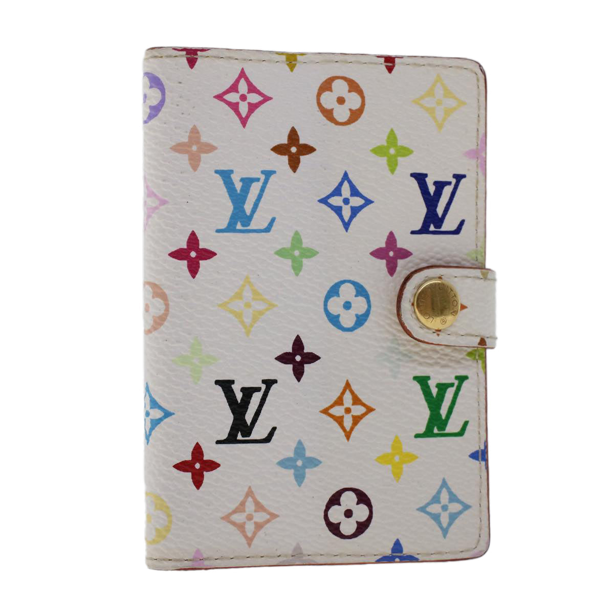 LOUIS VUITTON Multicolor Carnet De Bal Day Planner Cover White M92653 Auth 49163