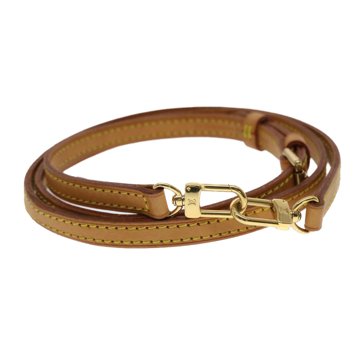 LOUIS VUITTON Shoulder Strap Leather 37"-44.1" Beige LV  49256