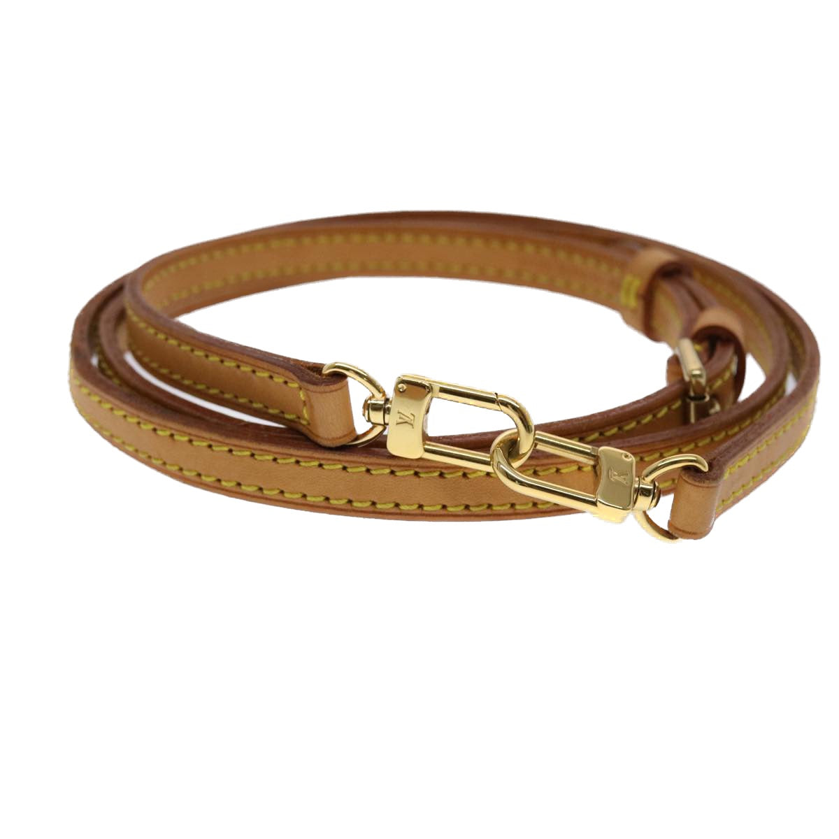 LOUIS VUITTON Shoulder Strap Leather 37"-44.1" Beige LV  49256