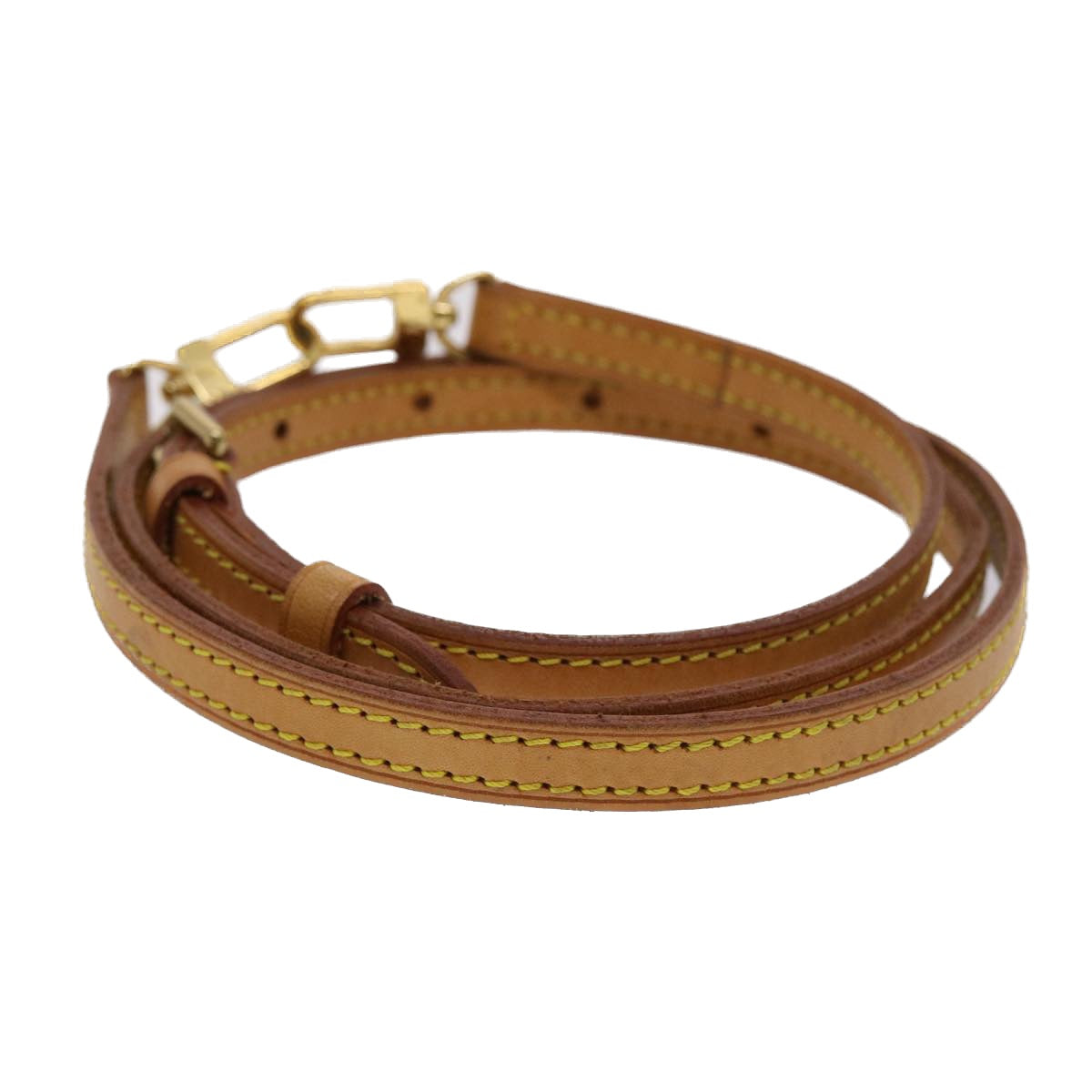 LOUIS VUITTON Shoulder Strap Leather 37"-44.1" Beige LV  49256