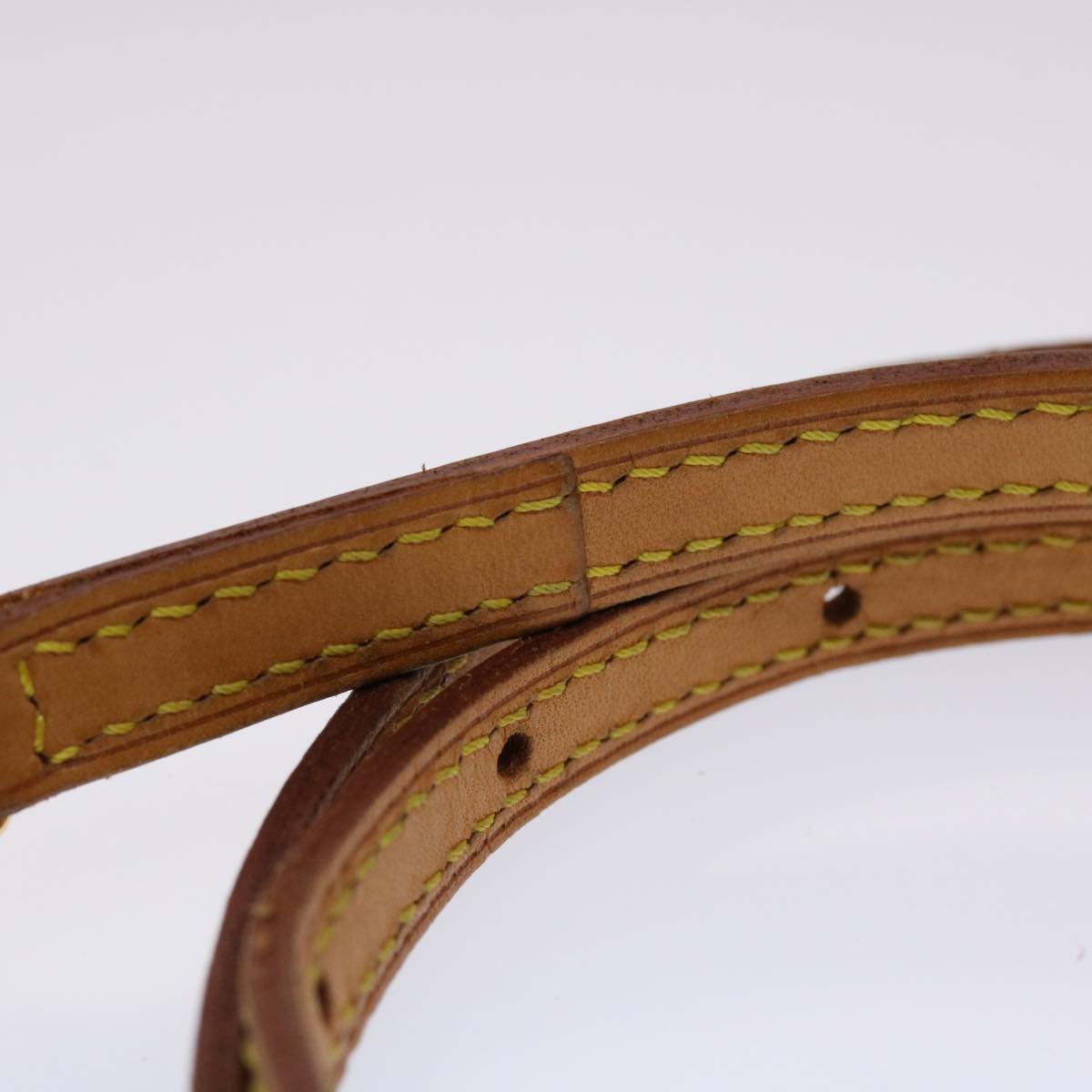 LOUIS VUITTON Shoulder Strap Leather 37"-44.1" Beige LV  49256