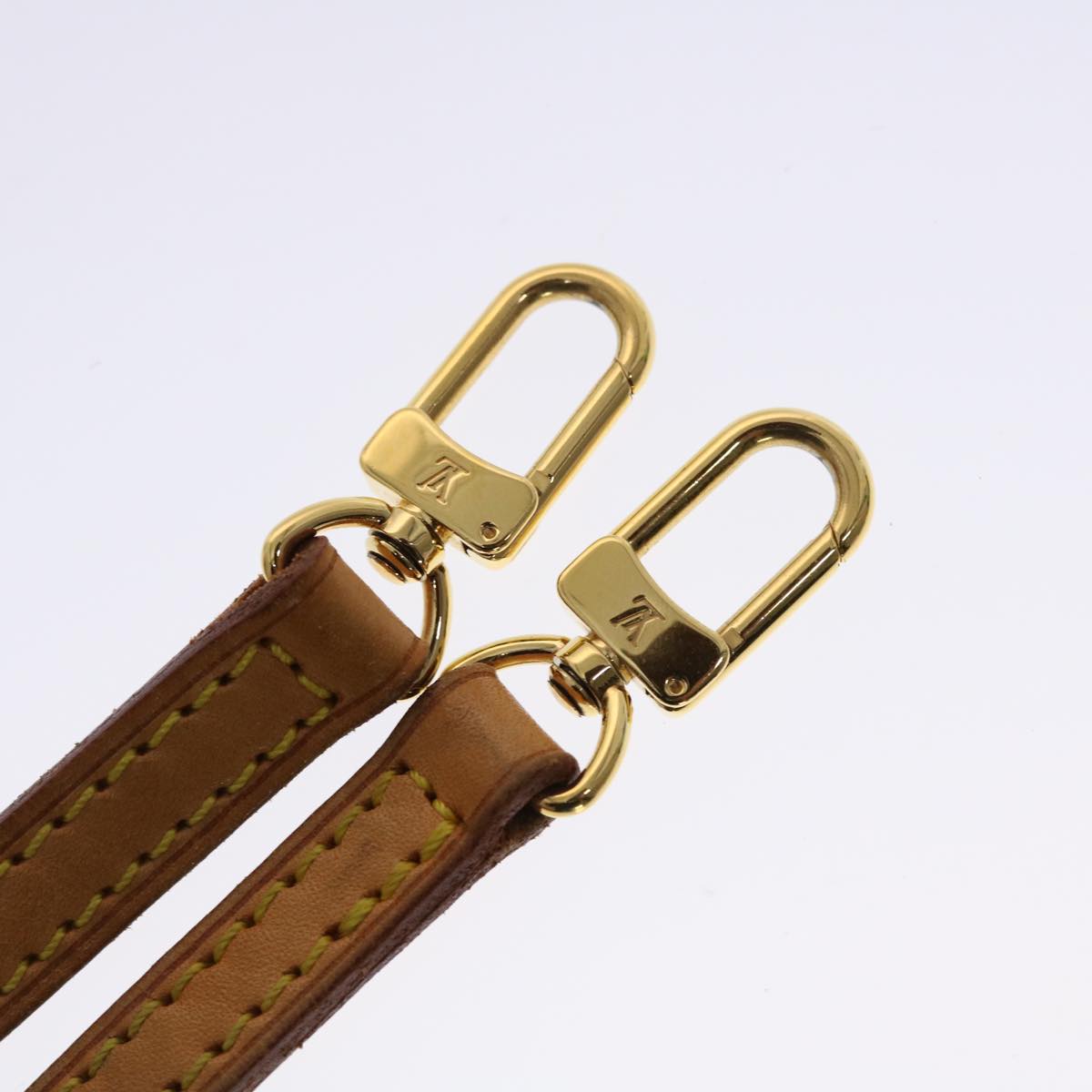 LOUIS VUITTON Shoulder Strap Leather 37"-44.1" Beige LV  49256
