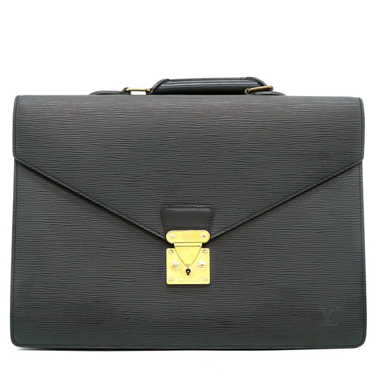Black Epi Leather Ambassador Briefcase
