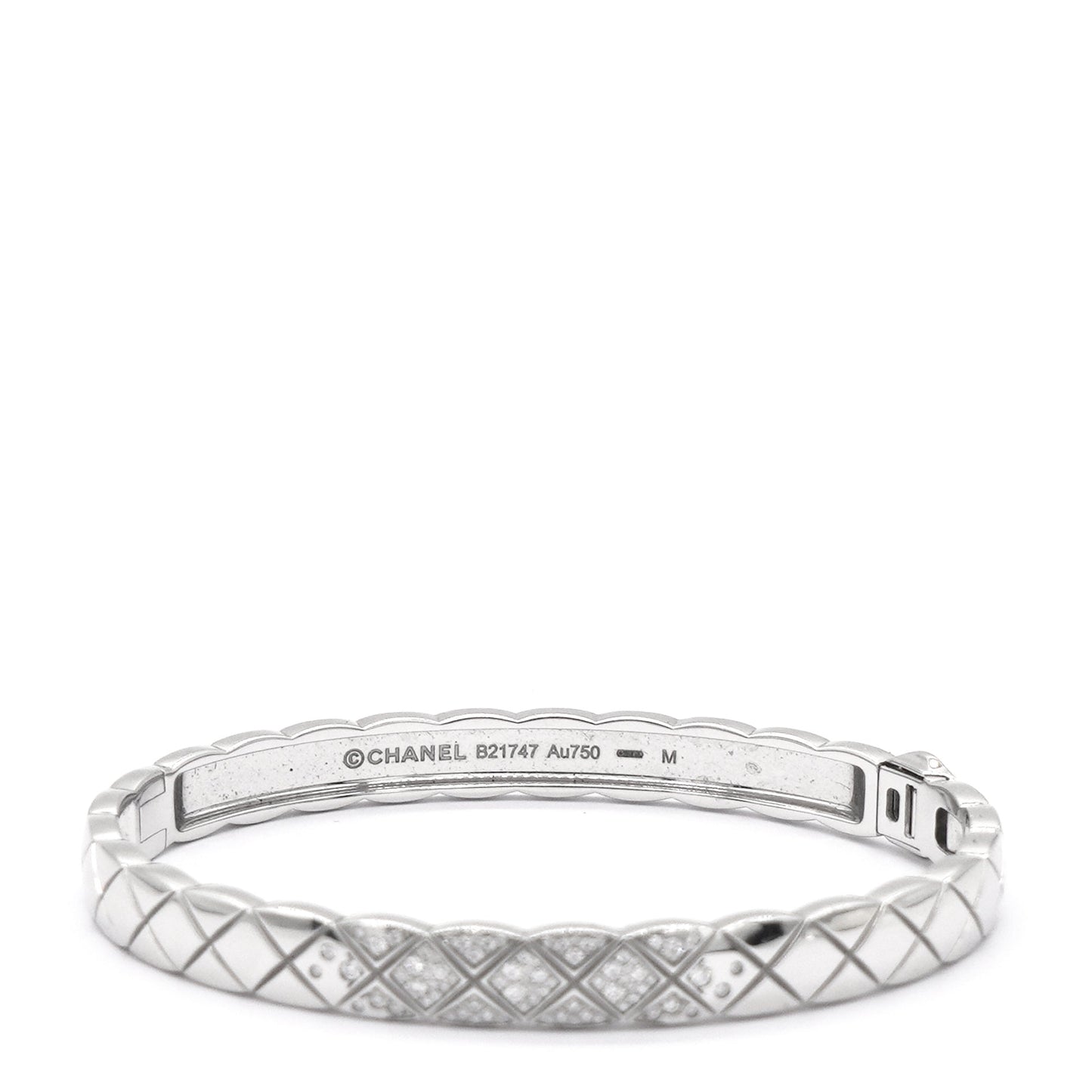 Chanel Coco Crush 18K White Gold Diamond Band Bangle