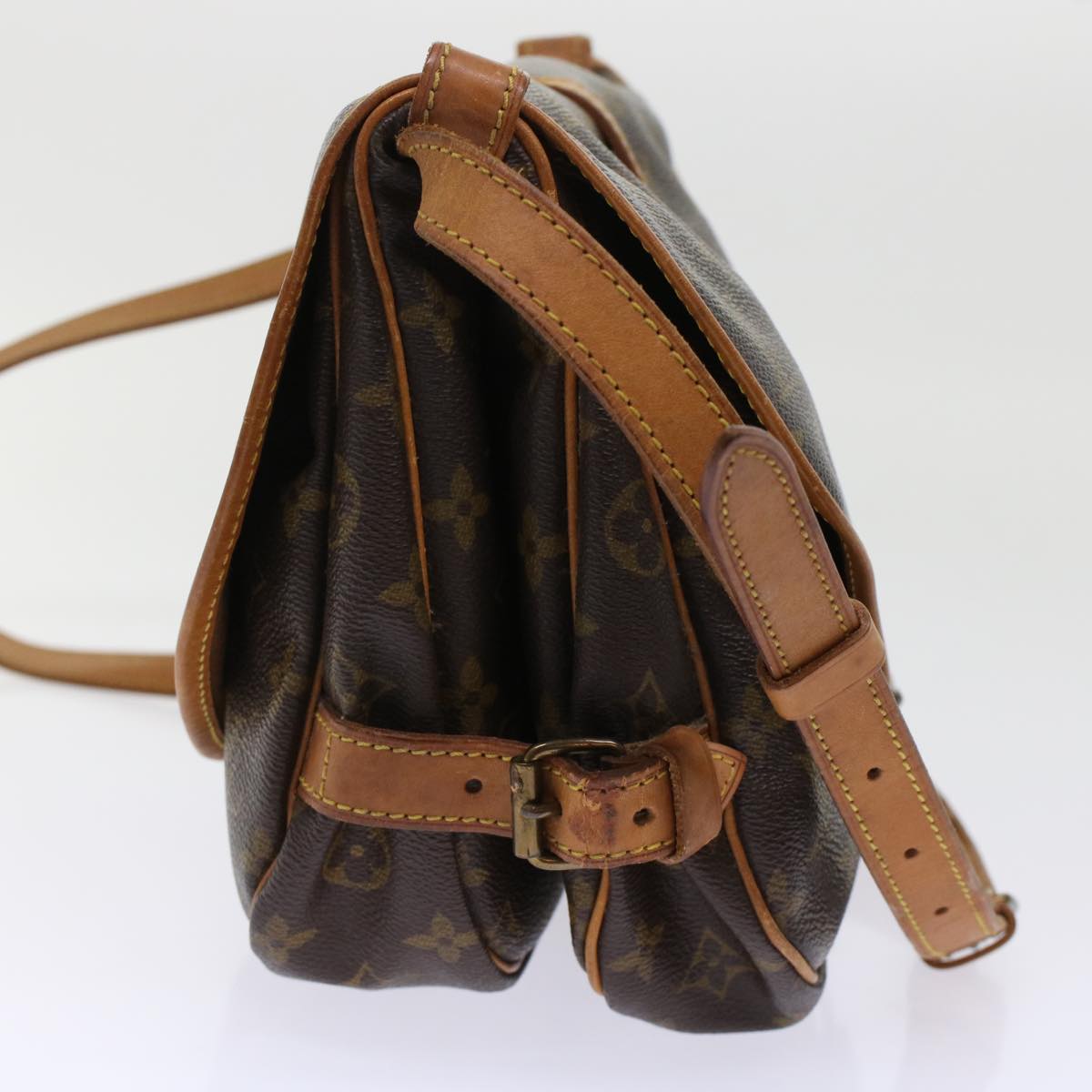 LOUIS VUITTON Monogram Saumur 30 Shoulder Bag M42256 LV Auth 49331