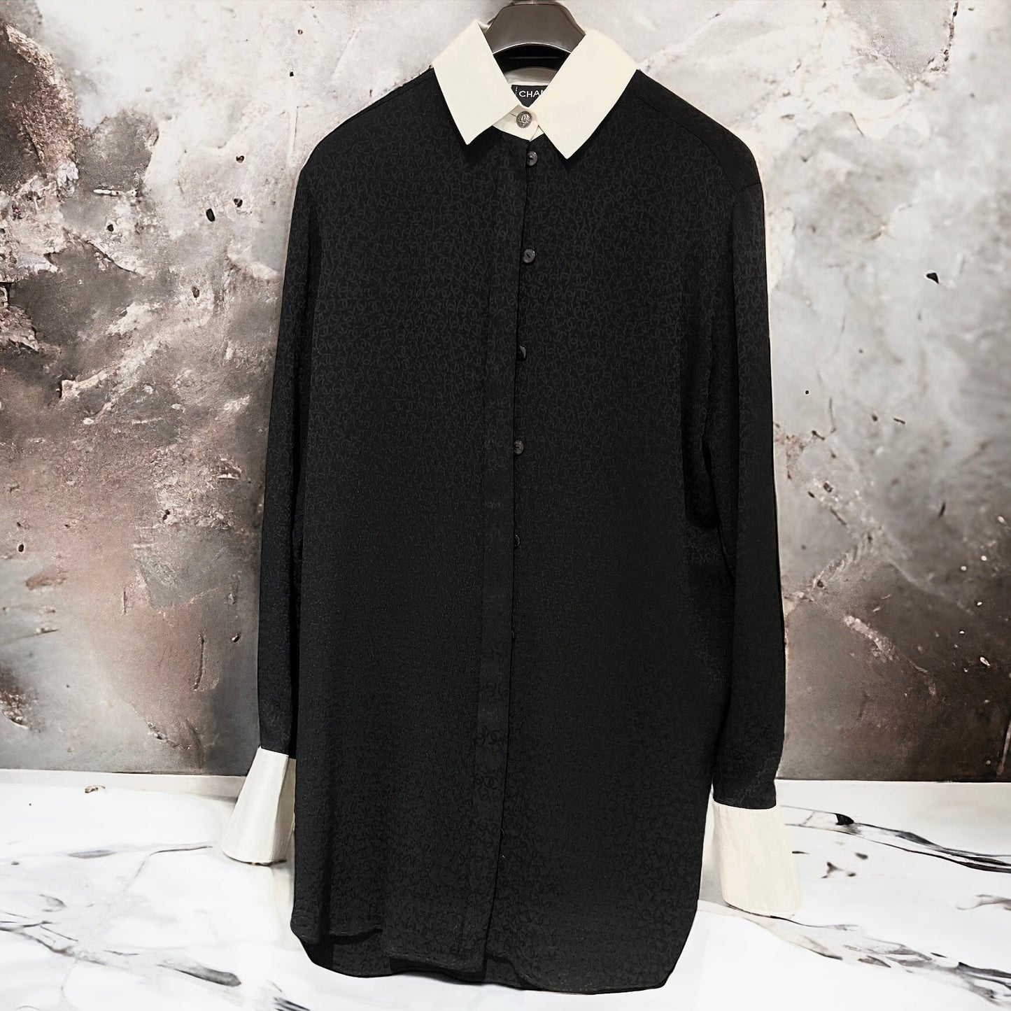 Chanel Chemisier robe noir et blanc Noir 38