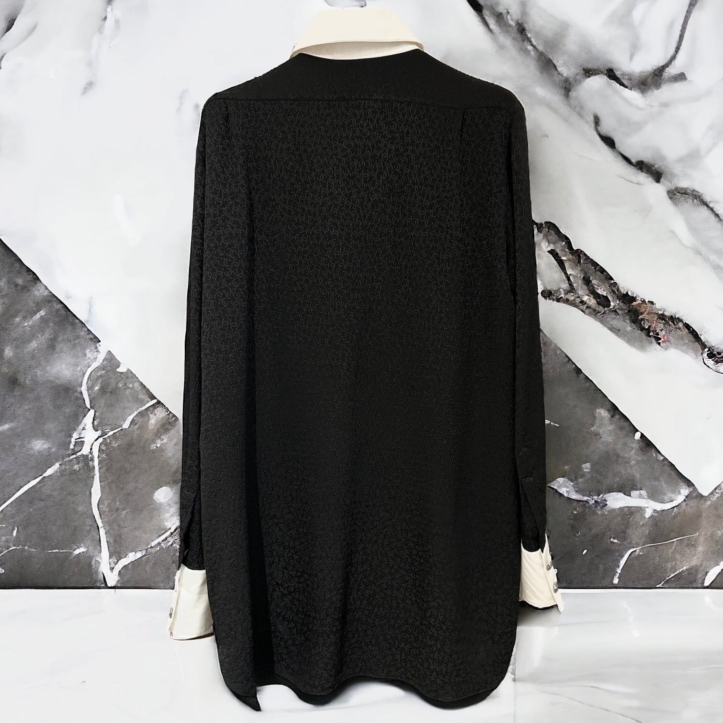 Chanel Chemisier robe noir et blanc Noir 38