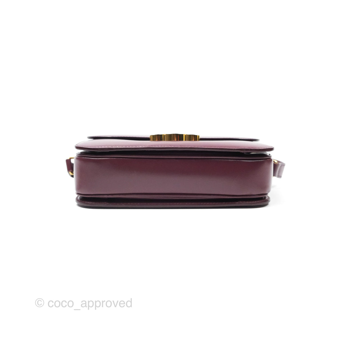 Celine Medium Triomphe Acai Burgundy Shiny Calfskin